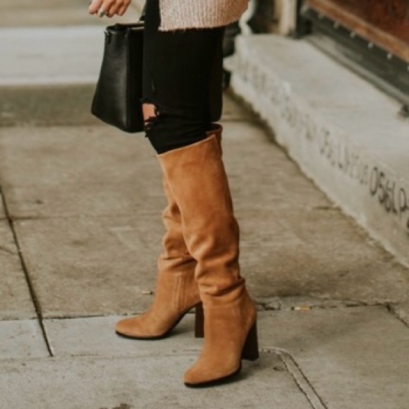 Sam Edelman Victoria Brown Suede Leather Knee High Boots Sz 11 Like New Preowned - Picture 9 of 9